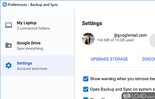 One of the best cloud backup solutions available today - Screenshot of Google Backup and Sync