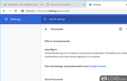 Bookmarks manager and personalization - Screenshot of Google Chrome Portable
