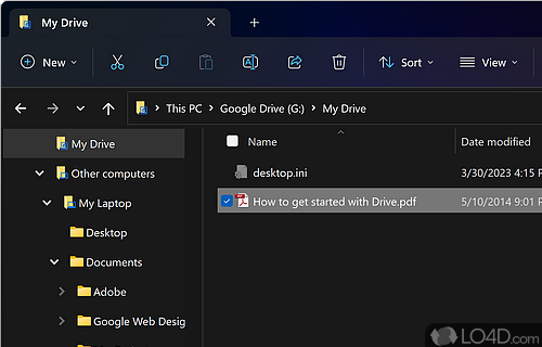 Free cloud storage - Screenshot of Google Drive