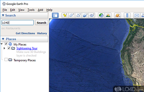 Measuring and drawing tools - Screenshot of Google Earth Pro