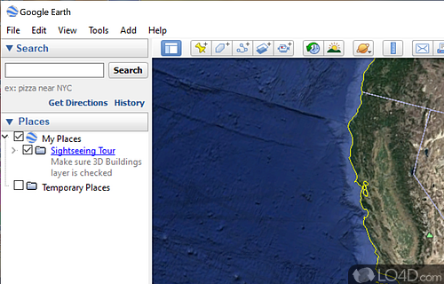 User-friendly interface - Screenshot of Google Earth