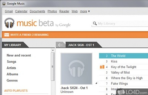 Google Music Player Screenshot
