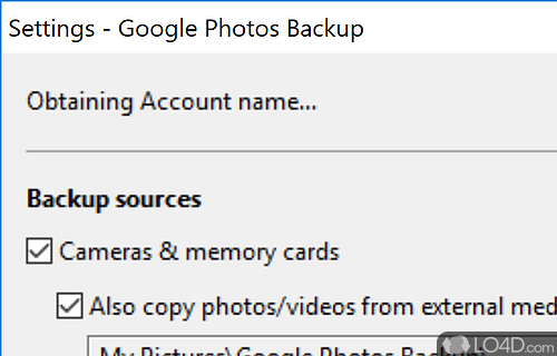 Backup your images to Google Photos - Screenshot of Google Photos Backup