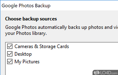 Backup photos from computer by storing them in Google Photos - Screenshot of Google Photos Backup