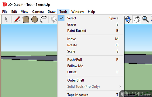 Smooth setup and simple-to-handle interface - Screenshot of Google SketchUp