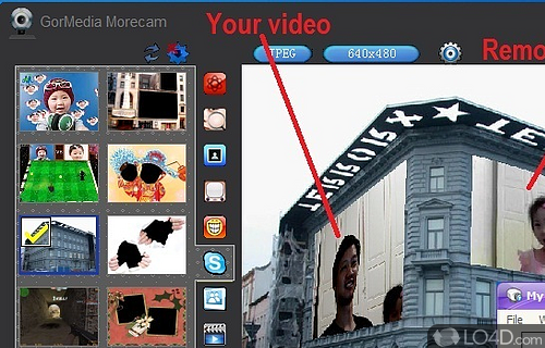 Screenshot of GorMedia Webcam Software Suite - User interface