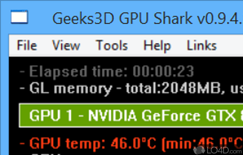 GPU monitoring utility that can help you make sure GeForce - Screenshot of GPU Shark