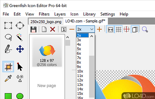 Create icons and cursors - Screenshot of Greenfish Icon Editor Pro