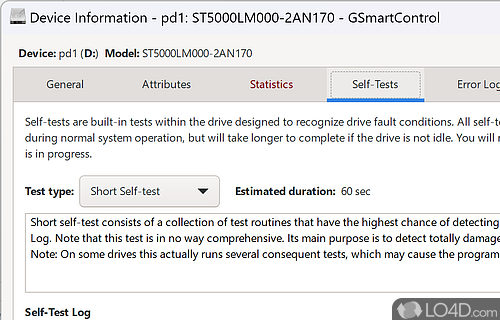 Comprehensive monitoring of your hard drive performance - Screenshot of GSmartControl