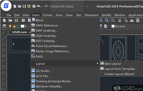 User interface - Screenshot of GstarCAD