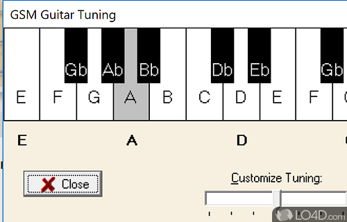 User interface - Screenshot of Guitar Scales Method
