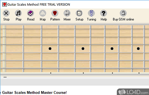 Configure audio settings and visuals - Screenshot of Guitar Scales Method