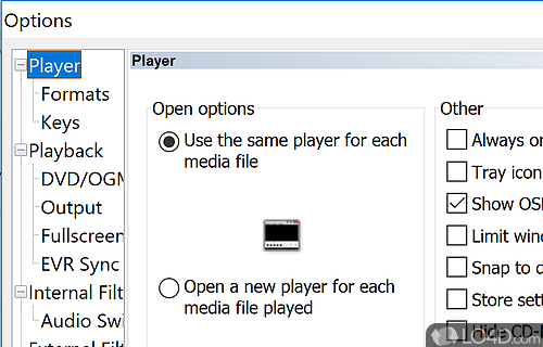 Create previews from your favorite media - Screenshot of HUPlayer