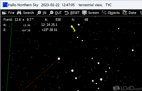 Built-in asteroid and comet editors - Screenshot of Hallo Northern Sky