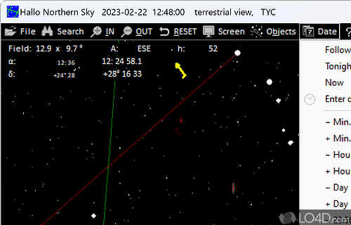 An overall comprehensive planetarium - Screenshot of Hallo Northern Sky