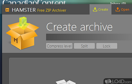 Screenshot of Hamster Free Zip Archiver - Attractive, easy-to-use file compressing tool