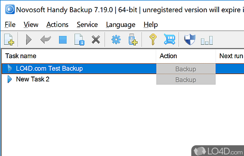 Professional app designed to backup, restore and synchronize data from any hard or drives - Screenshot of Handy Backup