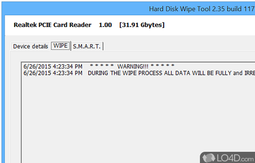 Hard Disk Wipe Tool Screenshot