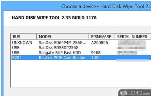 Hard Disk Wipe Tool Screenshot