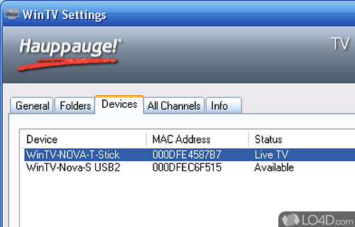 Hauppauge WinTV Screenshot