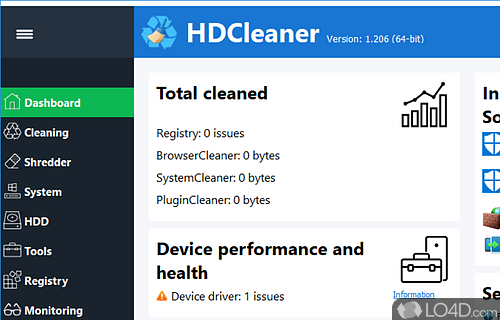 Optimize your computer efficiently - Screenshot of HD Cleaner