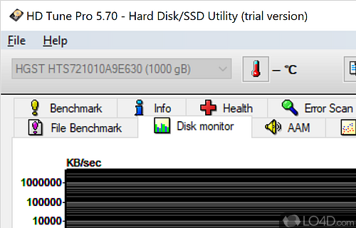 Gain access to detailed info on your hard disk drive - Screenshot of HD Tune Pro