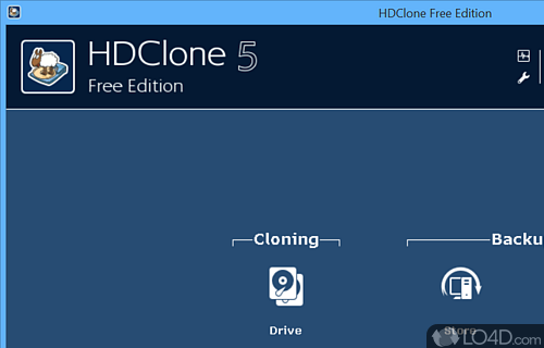 User interface - Screenshot of HDClone X