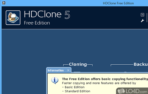 Copy contents of entire drives, create backups of important data - Screenshot of HDClone X
