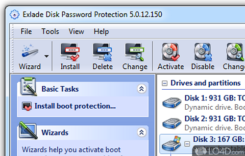 Screenshot of Disk Password Protection - Program designed to password-protect the boot sequence