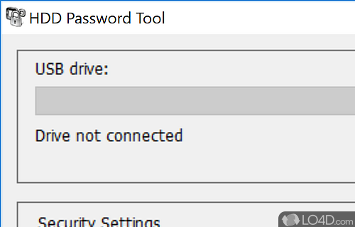 Screenshot of HDD Password Tool - User interface