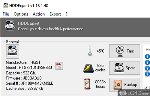 Software solution that helps users interpret the SMART attributes of their hard-disks - Screenshot of HDDExpert