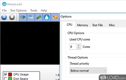 Carry out personalized performance tests - Screenshot of HeavyLoad