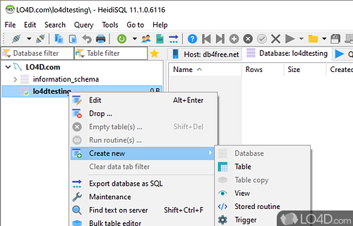 HeidiSQL Screenshot