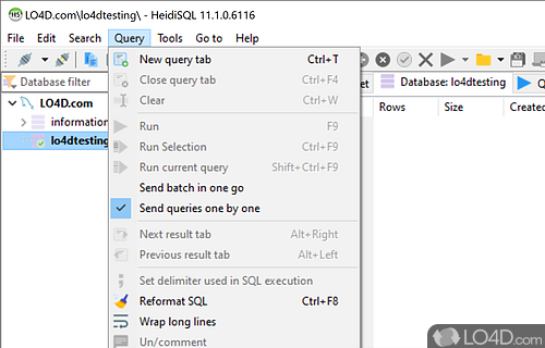 HeidiSQL Screenshot