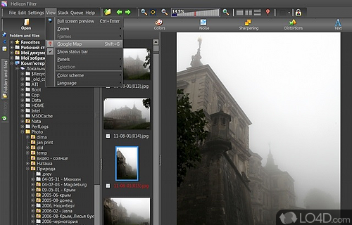 Screenshot of Helicon Filter - Optimize the quality of your digital photos