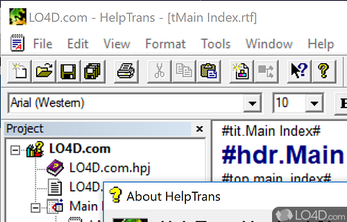HelpTrans screenshot