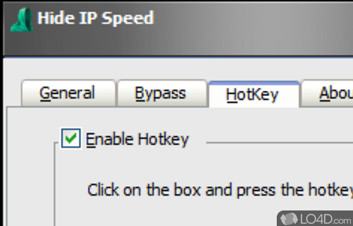 User interface - Screenshot of Hide IP NG