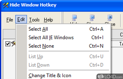 Hide Window Hotkey Screenshot