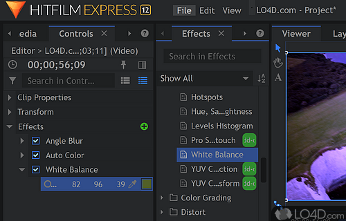 Filmmaker’s program - Screenshot of HitFilm Express