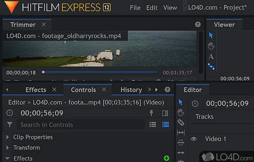 No need to be shy - Screenshot of HitFilm Express