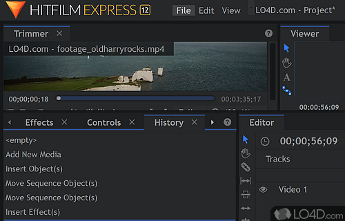 2D and 3D compositing - Screenshot of HitFilm Express