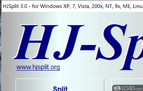 Split or join files up to ~100 GB - Screenshot of HJSplit