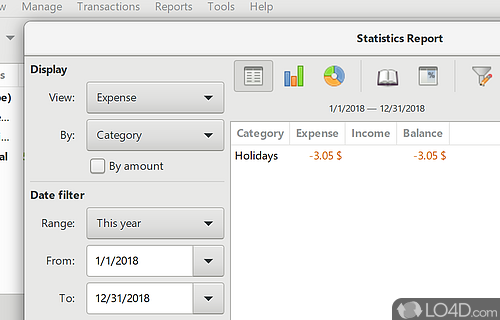 Personal accounting to manage your budget easily - Screenshot of HomeBank