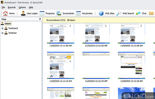 Screenshot of HomeGuard Activity Monitor - Powerful computer monitoring program