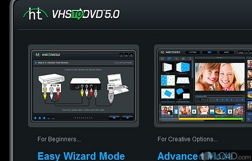 Screenshot of VHS to DVD Converter - Compact and app that encompasses video or audio recording with playback device data burning to DVD or Blu-ray