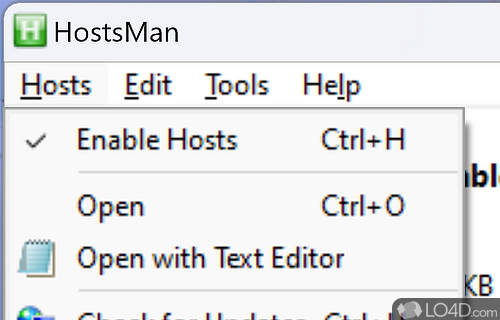 Easy deployment and usage - Screenshot of HostsMan