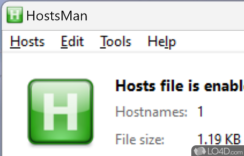 With the aid of this nifty app, you will be able to manage, edit - Screenshot of HostsMan