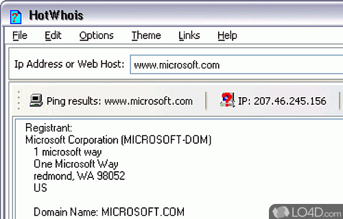 Screenshot of HotWhoIs - Convenient and app for sending queries on IP addresses and domain names to whois servers