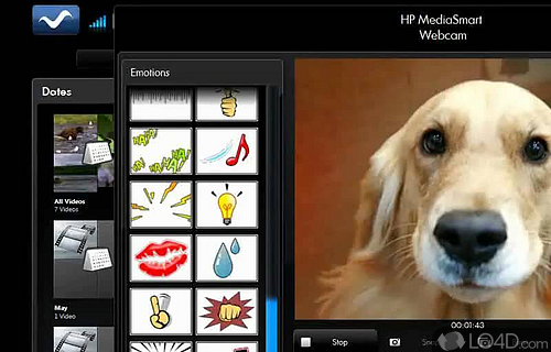 Screenshot of HP MediaSmart Webcam - Add effects, record video or save image from HP webcam