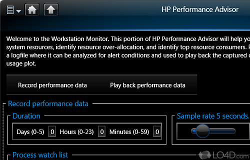 HP Performance Advisor screenshot